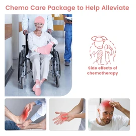 SuzziPad Chemo Care Package for Women & Men, Cooling Gloves, Socks and Cold Caps for Chemotherapy, Ideal for Discomfort of Head, Hand, Feet, L