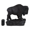 Large Southwestern Native American Bison Buffalo On Rock Rustic Statue