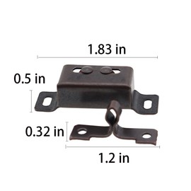 ZHYOHEN 5PCS 47mm Double Ball Roller Latches Vintage Wardrobe Iron Door Double Ball Tumbler Door Lock Bronze Cabinet Door Bumper Latch for Cupboard Drawers Door