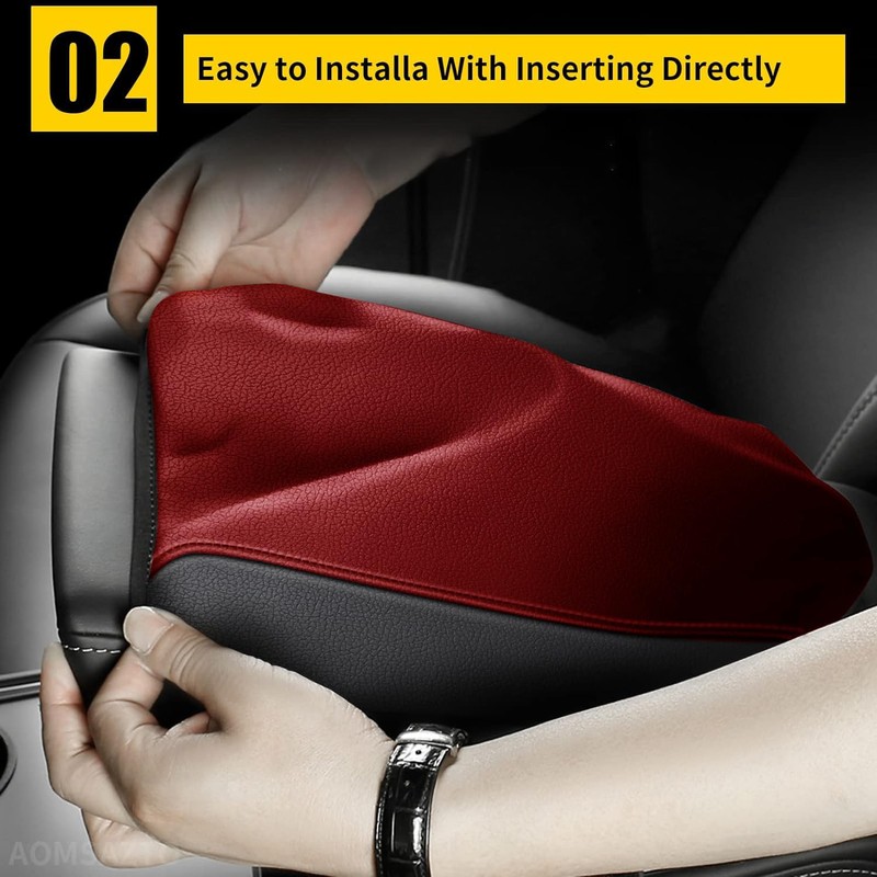 AOMSAZTO Armrest for 2013-2018 Nissan Altima Red