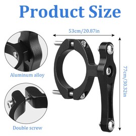 MenYiYDS 1 PCS BOTTLE CAGE ADAPTER, ALUMINIUM UNIVERSAL BIKE BOTTLE CAGE CUP HOLDER ADJUSTABLE HANDLEBAR BOTTLE CAGE REPLACEMENT BOTTLE CAGE, SEAT POST HANDLEBAR MOUNT (BLACK)