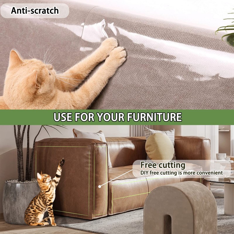 Shackcom Clear Contact Paper Roll Self-Adhesive Kitchen Backsplash Wall Protector
