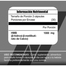 Meta Nutrition Hmb Contenido 90 Capsulas - 30 Porciones Sin Sabor