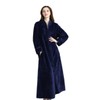 BIFINI Unisex Luxury Sherpa Bathrobe Full Length Zip Up Housecoat
