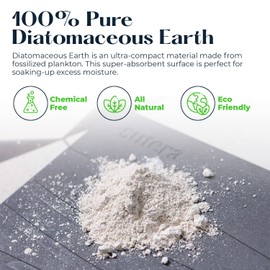 SUTERA SUTERA - Stone Bath Mat, Diatomaceous Earth Shower Mat, Non-Slip Super Absorbent Quick Drying Bathroom Floor Mat, Natural, Easy to Clean (23.5 x 15 Gray)