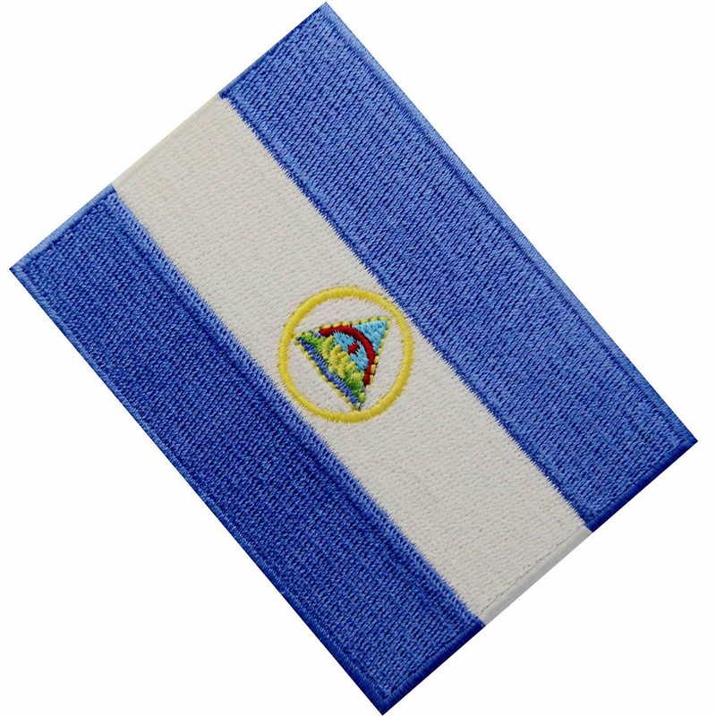 Nicaragua Flag Embroidered Patch Nicaraguan Iron On Sew On National