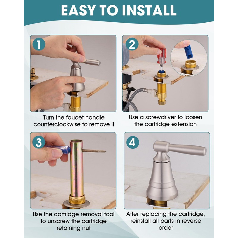 Ultrimkit 97479 Catridge Stem Extension Kit Compatible with Moen Cartridge