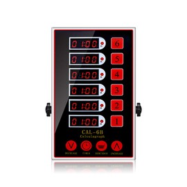 BEAMNOVA 6 Channel Digital Kitchen Timer Cooking Reminder Commercial Loud Ring Alarm Stainless Steel Adjustable Volume