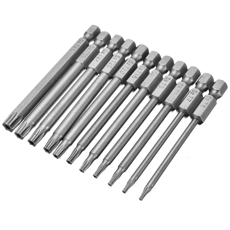Mesee 11-Piece Torx Screwdriver Set, 1/4 Inch Magnetic Star Head