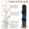 JUSTOOP Adjustable Snowboard Stand Racks, Sturdy Freestanding Snowboard Rack with