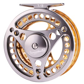 Sougayilang Fly Fishing Reel Large Arbor 2+1 BB with CNC-machined Aluminum Alloy Body and Spool in Fly Reel Sizes 7/8