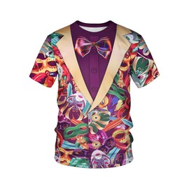 METRONS Mardi Gras Outfit for Men Carnival Costume T-Shirt Tuxedo Mask Tshirt,Tuxedo Mask Tshirt,Small