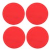 4PCS Air Hockey Pucks, Red Plastic Hockey Pucks Replacement Accessories