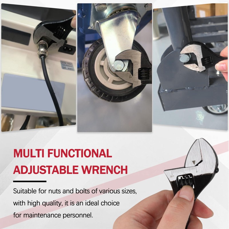 Cawla 6" Adjustable Wrench Fits for Automotive Plumbing and Home
