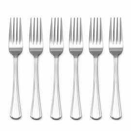 Stainless Steel Forks Set of 6 – 17cm Durable Metal Dinner Cutlery for Everyday Use – Tableware for Kitchen, Parties, Starters & Desserts – Reusable Silver Flatware Pack