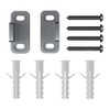 JUBEST Floor Guide for Sliding Barn Door Hardware Silver Aluminum