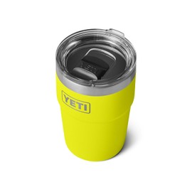 YETI YETI Rambler 16 oz Stackable Tumbler, Vacuum Insulated, Stainless Steel with MagSlider Lid, Firefly Yellow