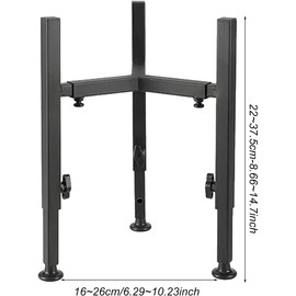 Adjustable Dog Bowl Stand，Width7-10.7 Inches, Height 9.8-13.4 Inches, Sturdy Square Tubular Elevated Dog Bowl Holder, Suitable for Medium, Large, and Super Large Dogs (excluding Bowls)