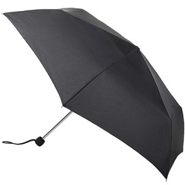 Small Portable Compact Black Umbrella with Manual Folding Mechanism