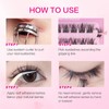 Self-Adhesive Cluster Eyelash Extensions with Bottom Lashes Fluffy Lash Clusters