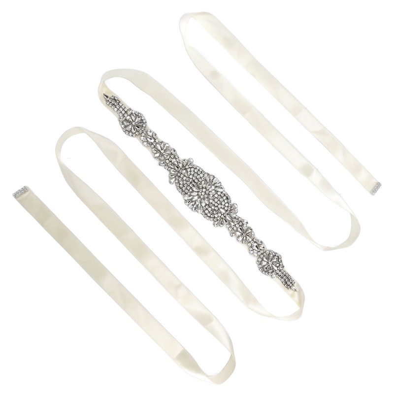 Rhinestone Wedding Dress Belt Elegant Waistbelt Clothes Accessories for Bride