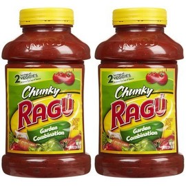 Ragu Chunky Pasta Sauce, Garden Combination, 45 Ounce Bottles (Pack of 2)