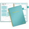 Weekly Planner Undated, Weekly Goals Schedule Planner Regolden-Book To Do List Notebook Calendars Organizers Habit Tracker Journal for Man & Women, Spiral Binding, Pocket, Pen Loop, 53 Weeks (7x10")