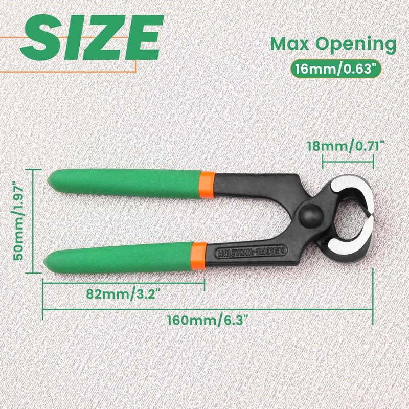 LEONTOOL Gouring Nipper, Strong End Nipper, Gouring Nipper, Nail Puller,