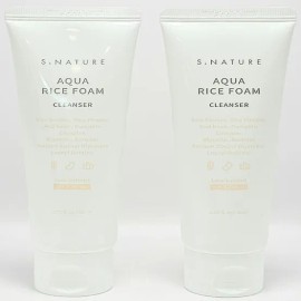 Esnature 1+1 S-Nature Aqua Rice Mildly Acidic Cleansing Foam 80ml Mild Cleansing Hypoallergenic / 1+1 에스네이처 아쿠아 라이스 약산성 클렌징폼 80ml 순한클렌징 저자극