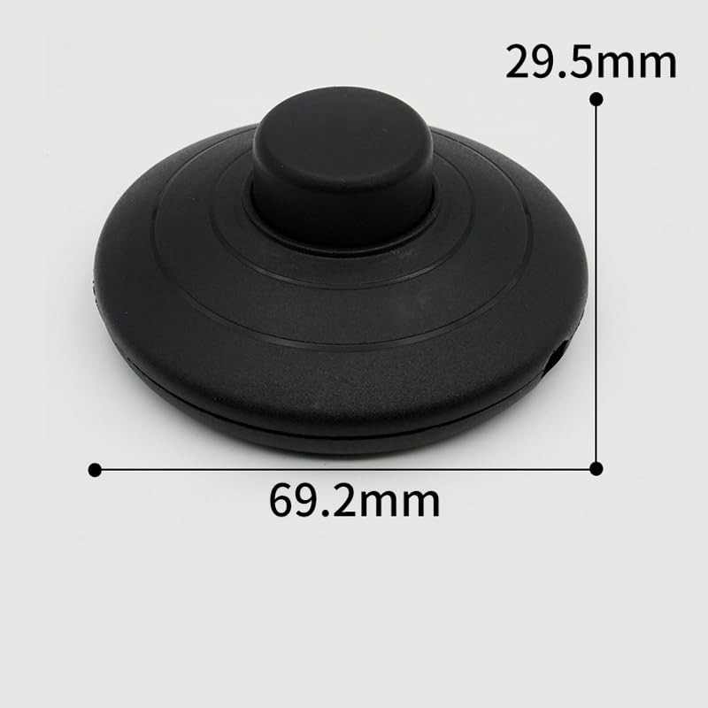 RecDec 2 Pack Floor Lamp Foot Switch Replacement Black and