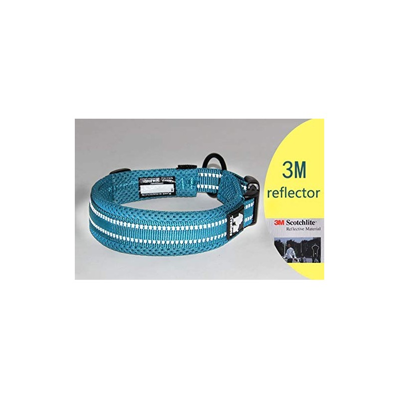 WINHYEPET True Love Dog Collar Reflective Sandwich lining Nylon Webbing