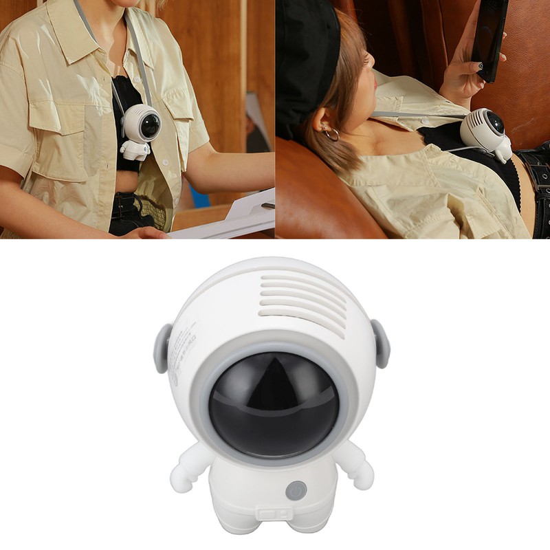Mini Fan USB Astronaut Appearance Rechargeable Low Noise Portable Hanging