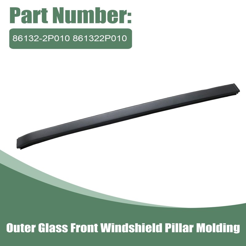 ATUOTPO Passenger Side Outer Glass Front Windshield Pillar Molding Compatible