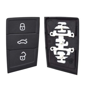 XUKEY 3 Buttons Car Key Case Skin for Polo Golf 7 MK7 Tiguan Octavia Kodiaq Karoq Fabia Ateca Leon Ibiza 2016 2017 2018 2019 Pad Rubber Repair Key Ring