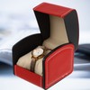 Operitacx Watch Box Single, PU Leather Single Watch Case, Elastic