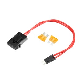 A ABSOPRO 32V Mini Fuse Adapter Tap Fuse Kit with 2pcs 5A Blade Style Fuse Automotive Parts Item Replacement