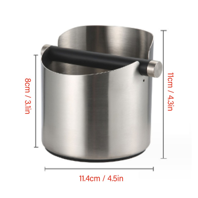 Stainless Steel Coffee Grounds Knock Box Coffee Knock Box with