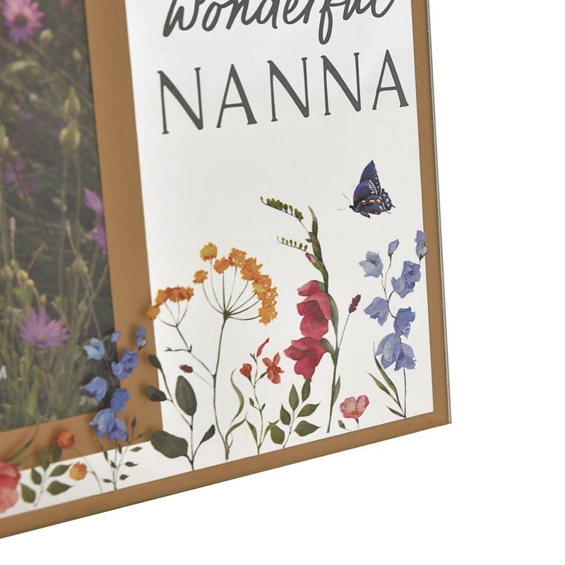 Floral Glass Photo Frame 4' x 6' - Nanna