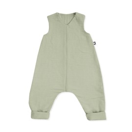 Julius Zöllner Sleepsuit Jumper Muslin 0.5 TOG Size 80 | 100% Cotton Muslin | Oeko-Tex Standard 100 | Lime