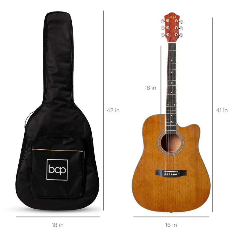 Best Choice Products 41in Full Size Beginner Acoustic Guitar Set