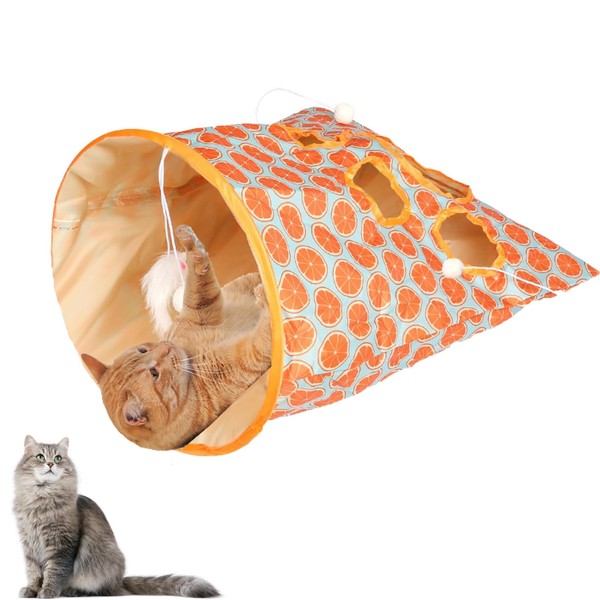 LIFTATAPA Cat Tunnel Bag for Indoor Cats, Foldable Pet Tunnel