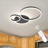 O'NEELDY Modern Dimmable LED Flush Mount Ceiling Light Remote Control