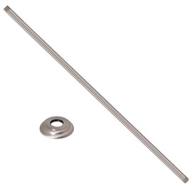 Westbrass 1/2" IPS x 36" Ceiling Mounted Shower Arm with Flange, Satin Nickel, D3636A-07