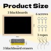A4 Wooden Frame Chalkboard Set - 3 Slate Boards for