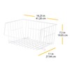 Whitmor Wire Stackable Basket, White