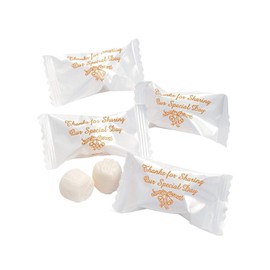 Wedding Thank You Mints (108 Gold Buttermints) Individually wrapped