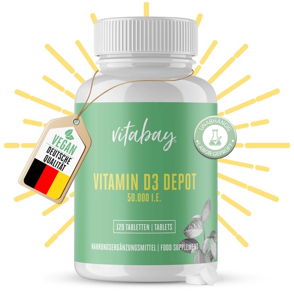 Vitamin D3 Depot 50,000 IU Only one vegan tablet every 50 days - Vegan tablets