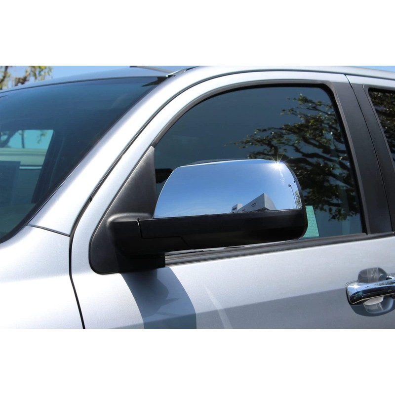 AONED 1 Pair of Chrome Side Mirror Upper Top Half