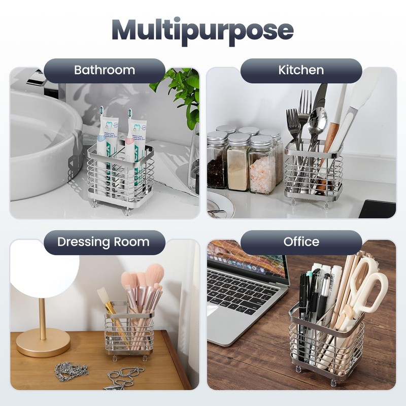 Luxspire Toothbrush Holders for Bathroom, Stainless Steel Electric Toothbrush Holder