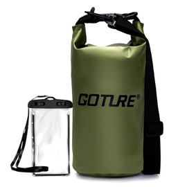 Goture Dry Bag, Waterproof Bag, 2 L; 4 Colors, Fully Waterproof, IPX6, Waterproof Pouch, Pool Bag, Waterproof Bag, New Material, Disaster Preparedness Bag, Lightweight, Fishing, Travel, Beach, Gym,